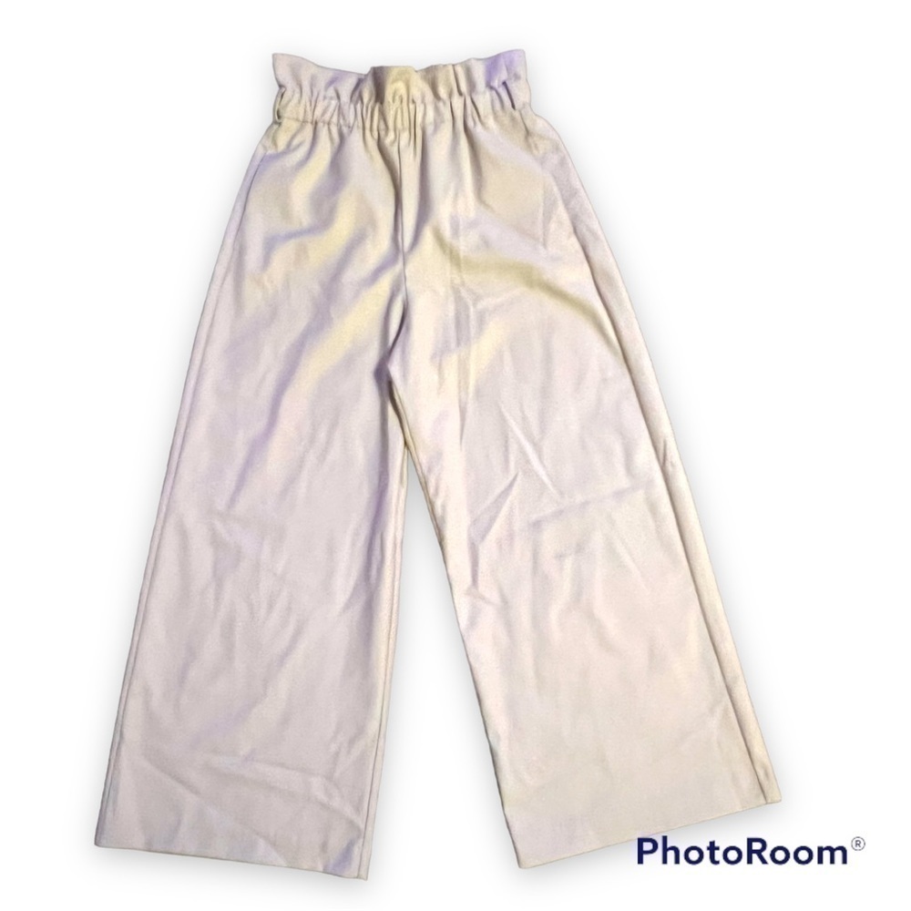 Zara BASIC COLLECTION PAPER BAG STYLE CULLOTTES W… - image 1